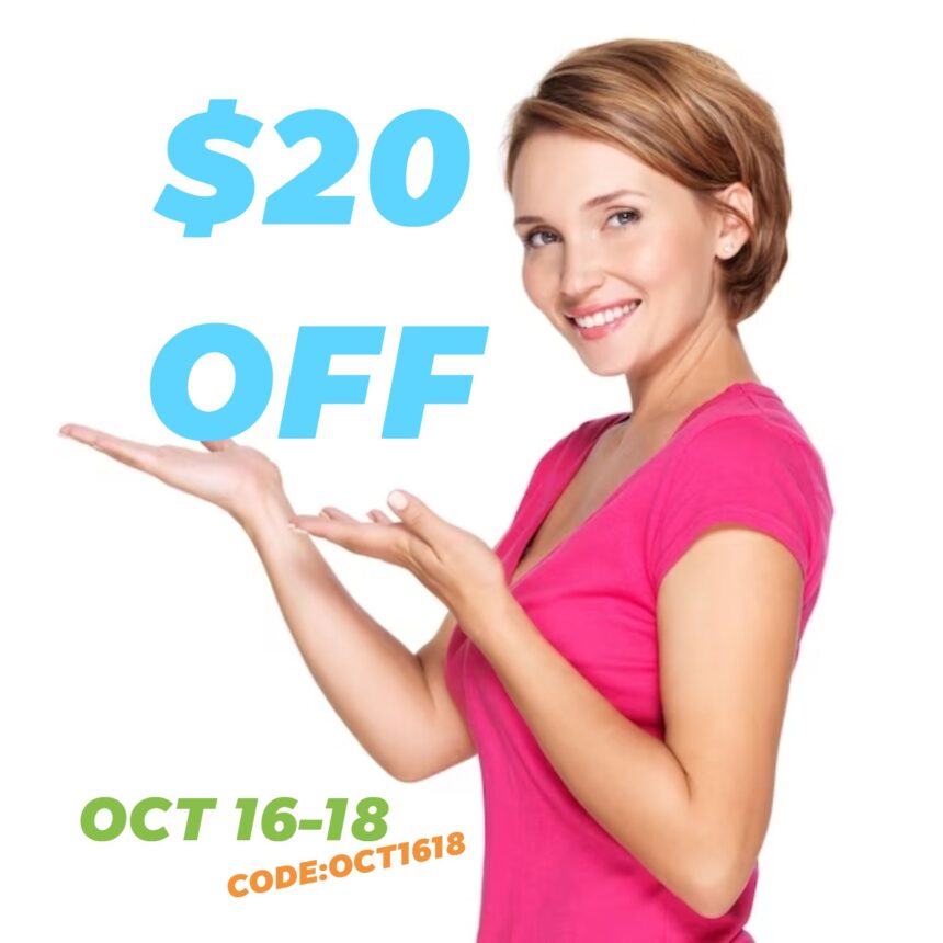 Special $20 discount for Oct 16-18